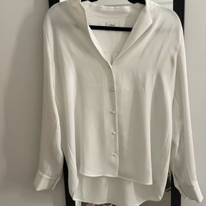 Aritzia Tulum Button Up White Blouse Small